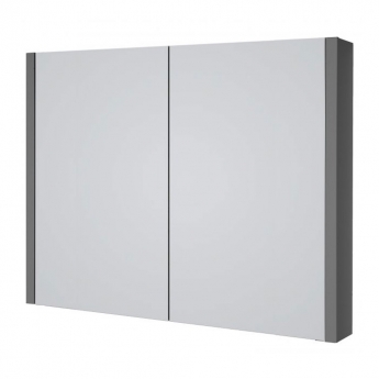 Prestige Purity Mirror Bathroom Cabinet 800mm Wide - Storm Grey Gloss