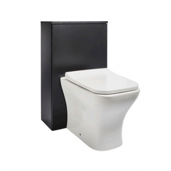 Prestige Purity Nero Back to Wall WC Toilet Unit 830mm High x 505mm Wide - Matt Black | Product Image