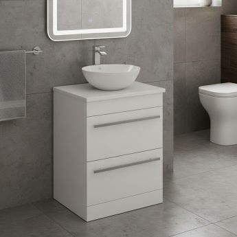 Prestige Purity 600mm 2-Drawer Floor Standing Countertop Vanity Unit | Product Image