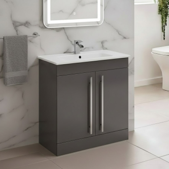 Prestige Purity 600mm 2-Door Floor Standing Vanity Unit | Product Image