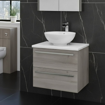 Prestige Purity 600mm 2-Drawer Wall Hung Countertop Vanity Unit | Product Image