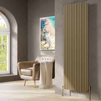 Prestige Quebec Double Vertical Aluminium Radiator 1775mm H x 239mm W - Bronze