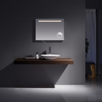 Prestige Sherston LED Bathroom Mirror with Touch Sensor and 3X Magnification 800mm H x 600mm W