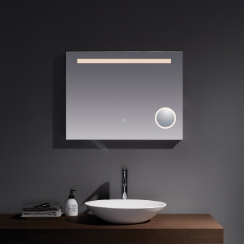 Prestige Sherston LED Bathroom Mirror with Touch Sensor and 3X Magnification 800mm H x 600mm W