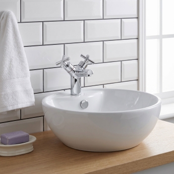 Prestige Times Branch Mono Basin Mixer Tap with Click Waste Dual Handle - Chrome | Product Image
