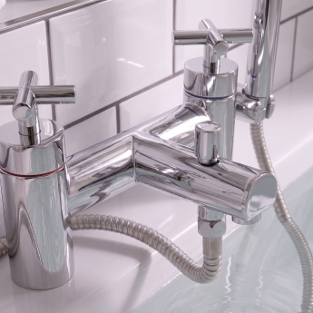 Prestige Times Bath Shower Mixer Tap Pillar Mounted - Chrome | Product Image
