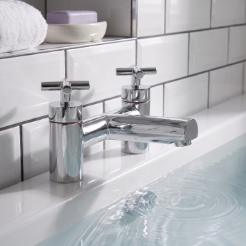 Prestige Times Bath Filler Tap Pillar Mounted - Chrome | Product Image