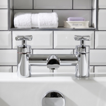 Prestige Times Bath Filler Tap Pillar Mounted - Chrome | Product Image