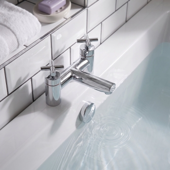 Prestige Times Bath Filler Tap Pillar Mounted - Chrome | Product Image