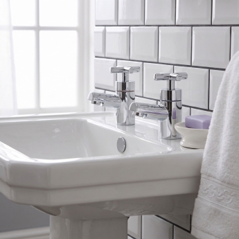 Prestige Times Basin Taps Pair Chrome | Product Image