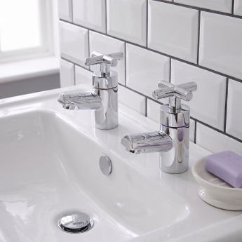 Prestige Times Basin Taps Pair Chrome | Product Image