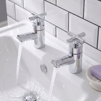 Prestige Times Basin Taps Pair Chrome | Product Image