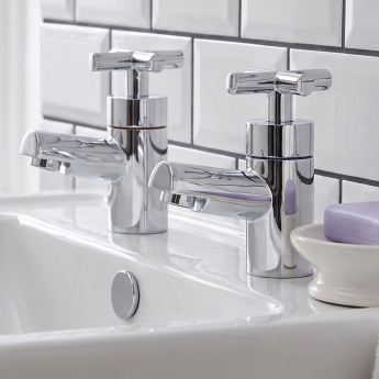 Prestige Times Basin Taps Pair Chrome | Product Image