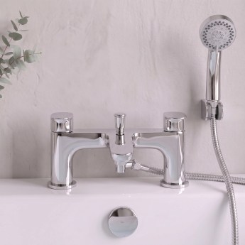 Prestige Verve Bath Shower Mixer Tap Pillar Mounted - Chrome | Product Image