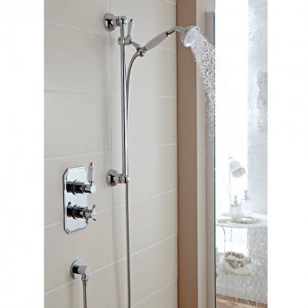 Prestige Viktory Thermostatic Dual Concealed Shower with Adjustable Slide Rail Kit