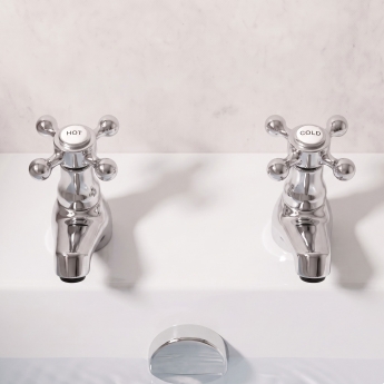 Prestige Viktory Bath Taps Pair Chrome | Product Image