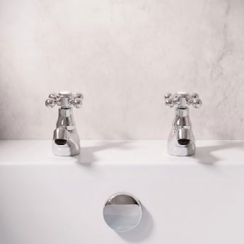 Prestige Viktory Bath Taps Pair Chrome | Product Image