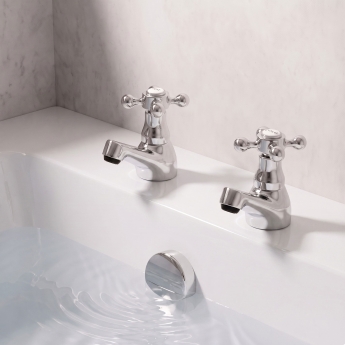 Prestige Viktory Bath Taps Pair Chrome | Product Image