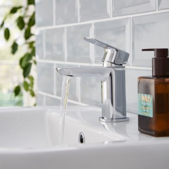 Prestige Visage Mini Mono Basin Mixer Tap with Click Waste - Chrome