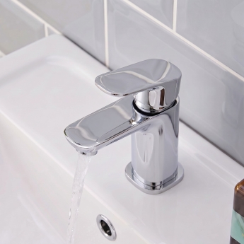 Prestige Visage Mini Mono Basin Mixer Tap with Click Waste - Chrome | Product Image