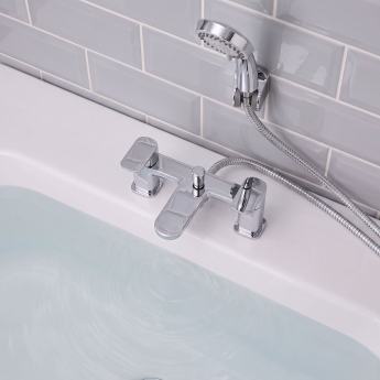 Prestige Visage Bath Shower Mixer Tap Pillar Mounted - Chrome | Product Image