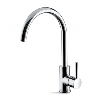 Prima+ Riace Single Lever Round Kitchen Sink Mixer Tap - Chrome
