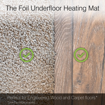ProWarm Foil Electric Underfloor Heating Cable Mat Kit (for Wood, Vinyl & Carpet) | Product Image