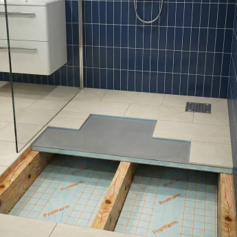ProWarm ProTray Corner Drain Level Access Wet Room Floor Former Tray (for Tiled Floors) | Product Image