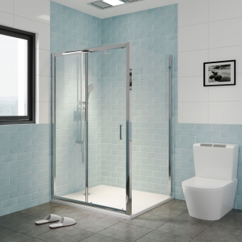 Purity Advantage Sliding Shower Door 1200mm Wide - 6mm Glass