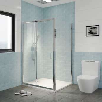 Delphi Advantage Sliding Shower Door 1200mm Wide - 6mm Glass | Product Image