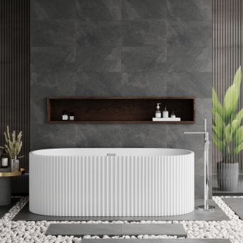 Delphi Canyon Fluted Oval Freestanding Bath 1700mm x 780mm | Product Image