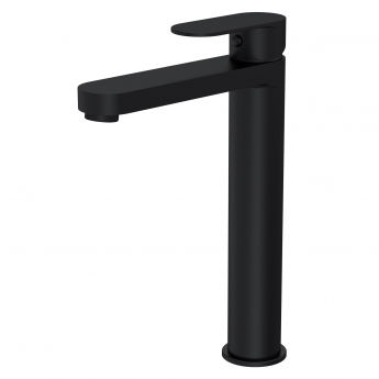 Delphi Cargo Matt Black High Rise Tall Mono Basin Mixer Tap | Product Image