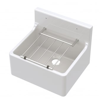 Purity Cleaner Fireclay Sink 1.0 Bowl with Grid 455mm L x 362mm D x 396mm W - White