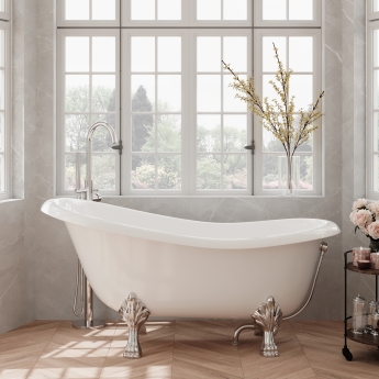 Delphi Coronation Single Ended Freestanding Slipper Bath 1600mm x 720mm (inc Feet)