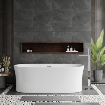 Delphi Drift Concave Oval Modern Freestanding Bath 1700mm x 780mm