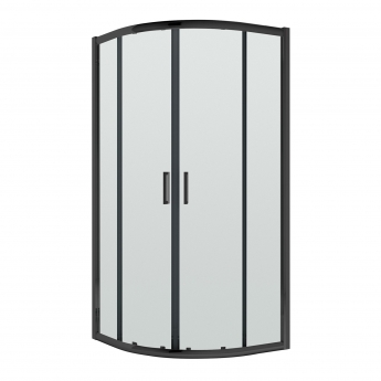 Delphi Expressions Matt Black Quadrant Shower Enclosure - 6mm Glass