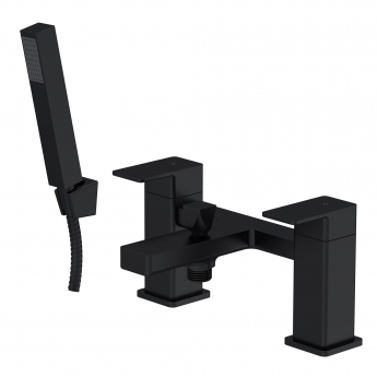 Delphi Fathom Matt Black Bath Shower Mixer Tap with Kit | Product Image