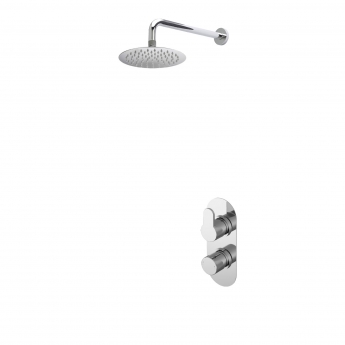 Delphi Loop Chrome Dual Concealed Shower Set with Fixed Head