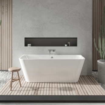 Delphi Opulence Square Back-to-Wall Bath 1600mm x 700mm | Product Image