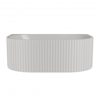 Delphi Paradise Fluted D-Shaped Back-to-Wall Freestanding Bath 1700mm x 780mm