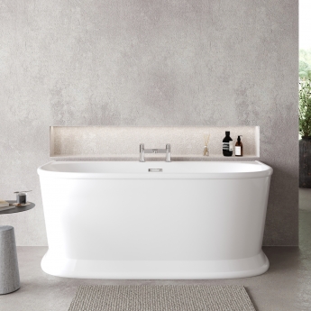 Delphi Paradise Skirted D-Shaped Back-to-Wall Freestanding Bath 1700mm x 780mm | Product Image