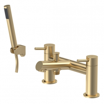 Delphi Quay Brushed Brass Bath Shower Mixer Tap with Kit | Product Image