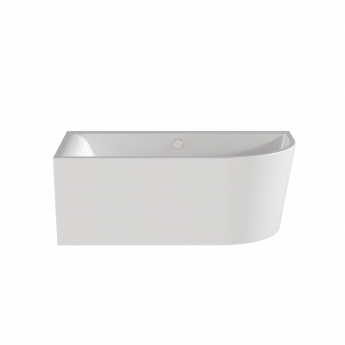 Delphi Shore Curved Offset Corner Bath 1500mm x 800mm Left Handed (inc Leg Set)