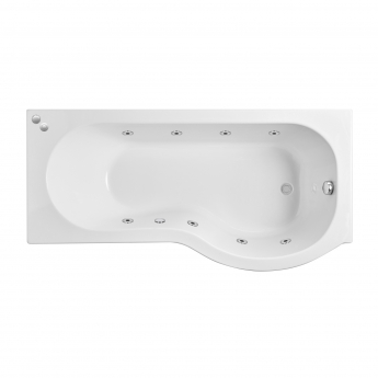 Delphi Swell P-Shaped 8-Jet Whirlpool Shower Bath