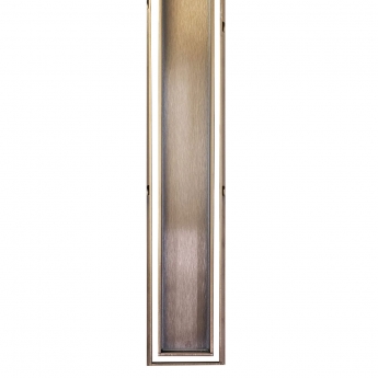 Purus Living Linear Side Wet Floor Drain 800mm Wide Bronze Tile Grate