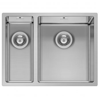 Pyramis Astris 1.5 Bowl Undermount Kitchen Sink with Waste Kit 575mm L x 440mm W - Right Handed