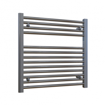 Radox Premier Straight Horizontal Heated Towel Rail 600mm H x 600mm W - Chrome