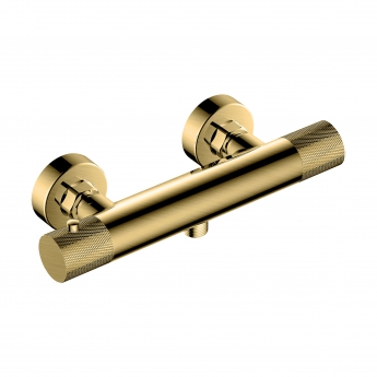 RAK Amalfi Thermostatic Bar Shower Valve Bottom Outlet - Brushed Gold