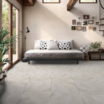 RAK Basic Concrete Matt Tiles - 600mm x 600mm - Grey (Box of 4)