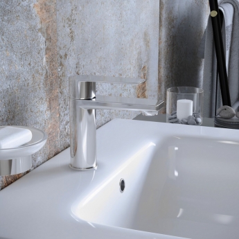 RAK Blade Mono Basin Mixer with Clicker Waste - Chrome